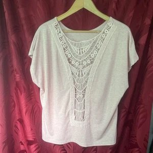 Shein Pink Lace Top Good Condition. Approx Size 12 - Picture 1 of 3