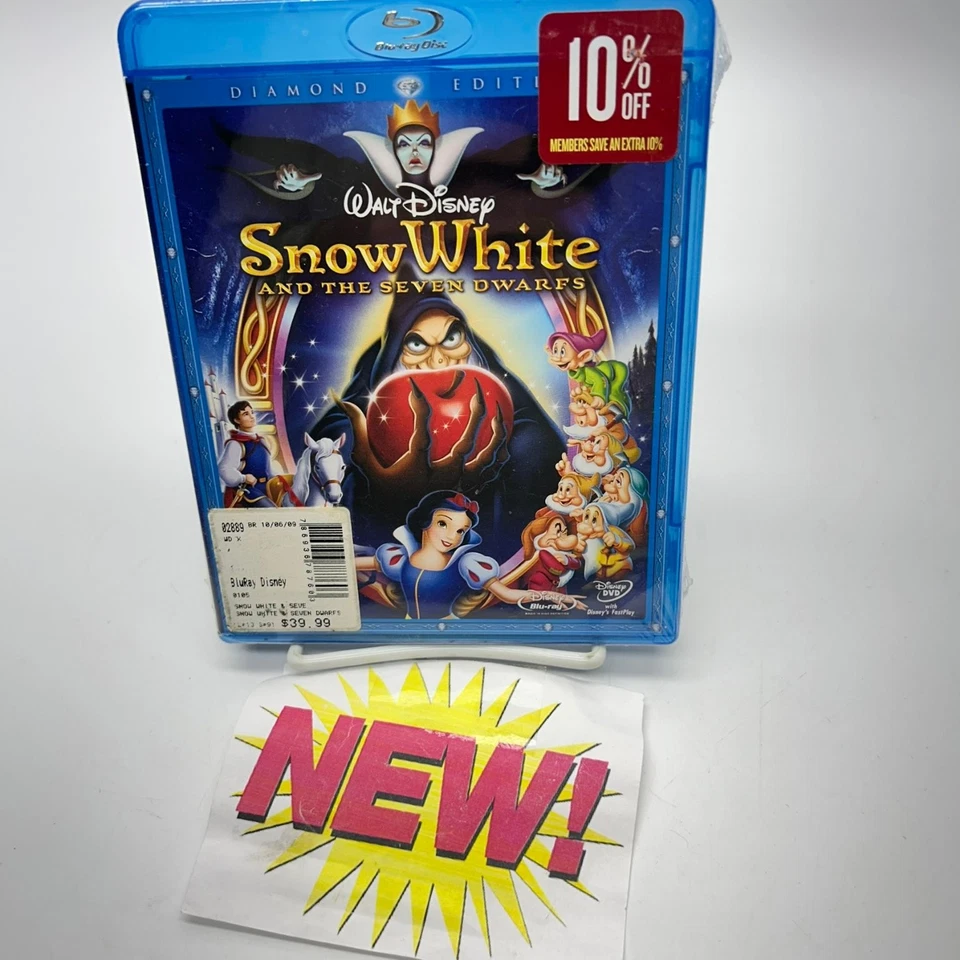 Snow White and the Seven Dwarfs Blu-ray 2009 Diamond Edition Disney - Image 1 of 3
