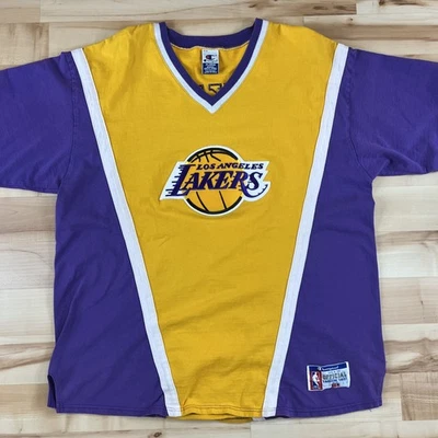 Camiseta de tiro campeón de Los Angeles Lakers XL camiseta de calentamiento años 90 rara Shaq Kobe Foto 1 de 4