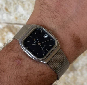 70er Vintage ENICAR Ocean Pearl Herren Automatik Uhr 25Jewels Swiss Schwarz TV - Bild 1 von 24