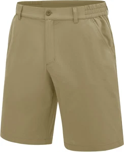 Men's Golf Shorts 10" Stretch Quick Dry Lightweight Casual Dress Work Shorts wit - Picture 1 of 8
