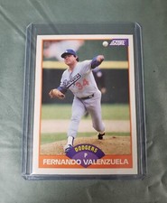 1989 Score Baseball Fernando Valenzuela Los Angeles Dodgers #437 Mint Condition 
