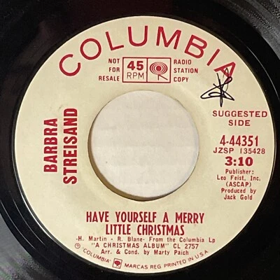 Barbra Streisand Have Yourself A Merry Little Christmas / The Best Gift Promo - Image 1 of 4