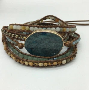 Fashion Women jewelry amazonite crystal Armband wrap Bracelets jewelry gift - Picture 1 of 5