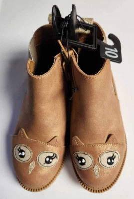 Wonder Nation Girls Size 10 Chelsea Critter Zip-Up Boots - Image 1 of 4