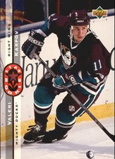 1994-95 Upper Deck Anaheim Ducks Hockey Card #256 Valeri Karpov SR Rookie
