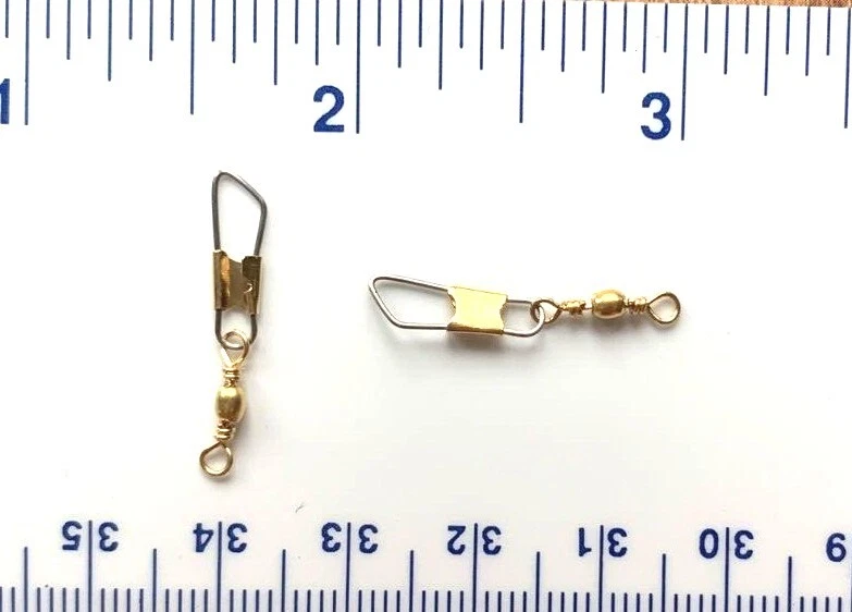 GERRY'S TACKLE 100 GT Brass Barrel Safety Snap Swivels size 14 (15 lb test)