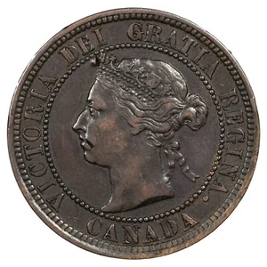 Canada - 1 One cent 1887 - Victoria - bronze - KM.7 Schön.5 pièce de monnaie - Picture 1 of 2