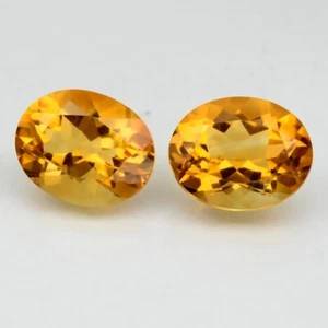 💎 Par de 2,72 quilates VS VVS citrino amarillo natural ovalado - opulento, gemas de Brasil - Imagen 1 de 4