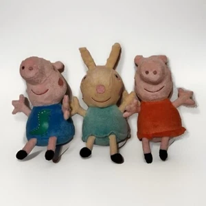 Peppa Pig Plush Lot Of 3 Peppa George Rebecca Stuffed Animal Toys - Picture 1 of 4