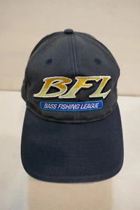 Vtg Bass Fishing Solid Back -Strap Back Hat in Neon Yellow w White Lettering - Imagen 1 de 3