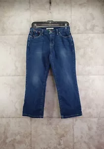 Blue Jeans Capri Cropped Low Rise Boot Wide Leg Hose Größe 8 Tommy Hilfiger Vintage - Bild 1 von 5
