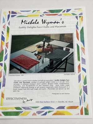 Michele Wyman's Earthly Delights Face Cloths & Placemats Knitting Pattern - Image 1 of 4