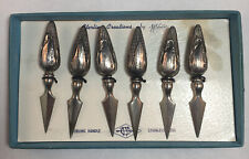 Set Of Six Webster Sterling Silver Corn Cobb Holders Original Box Excellent Cond