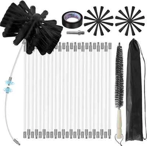 30 Fuß Schornsteinfeger-Set - 6 Zoll Bürstenkopf, Trocknerentlüftung normal, schwarz - Bild 1 von 3