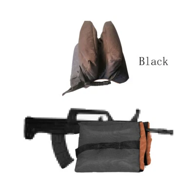 Black Shooting Rest Bag Sand Bag Hunting Gun Bench Rest Stand Camping Unfilled - Image 1 of 3