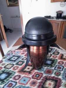casco Elmetto Carabinieri moto Costum Pelle Nera 1964 Collezione Storica Nuovo - Foto 1 di 5