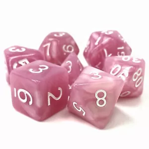 PÉTALOS VENENOSOS Perla Rosa Opaco Dados de Dargón Juego de Dados Poliédricos TMG - Imagen 1 de 3
