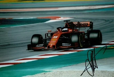 Sebastian Vettel Signed 12X8 Photo FORMULA 1 Ferrari Genuine AFTAL COA (3572) - Image 1 of 2