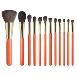 12pcs Blue Squirrel Goat Hair Makeup Brushes Kit Hand Crafted Makeup Brushes Set - Picture 1 of 10
