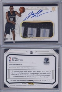 2015 Panini National Treasures Gold /10 Jarell Martin RPA Rookie Patch Auto RC