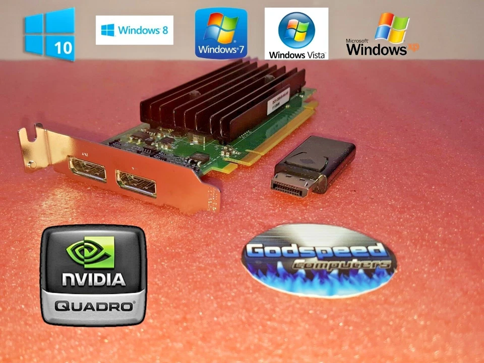 Dell Optiplex 760 780 790 NVIDIA SFF Dual Displayport Video Card + HDMI Adapter - Image 1 of 1