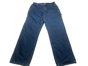 DC Shoe Co - Worker Baggy Denim Carpenter Jeans 32x30 Skater Thrashed - Picture 1 of 6