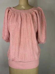 Sears Vintage Pink Womens Blouse Large - Picture 1 of 6