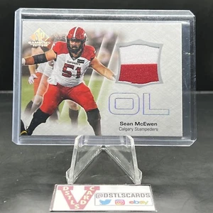2023 CFL SP Game Used - SEAN McEWEN JERSEY RELIC #CFL-SM Calgary Stampeders - Picture 1 of 3