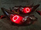 RED LED Ring Toyota Tarago ACR50 1/06-12/08 BLK HOUSING HID Head Lights Lamp JDM