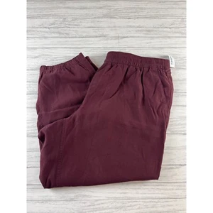 Old Navy Womens Pants Joggers Elastic Waist High Rise Pockets Burgundy Size 2X - Picture 1 of 7