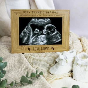 Personalised Baby Scan Photo Frame From The Bump Gift Message From Baby Bump - Picture 1 of 9