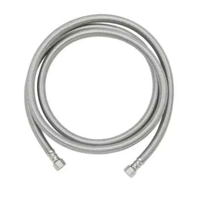 PLUMBSHOP 3/8 In. Comp X 3/8 In. Comp X 72 In. Stainless Steel Dishwasher Supply Line