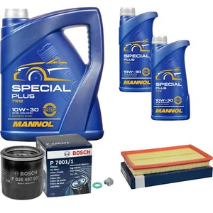 BOSCH Inspección Set 7L MANNOL Special Plus 10W-30 Para Nissan 350 Z 3.5 - Imagen 1 de 11