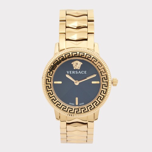 Versace V Tribute VE2P00622 Orologio donna tono oro con quadrante nero guilloché