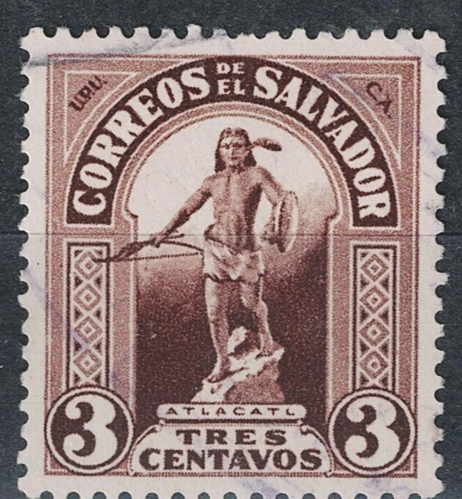 Salvador Colonial Culture Ethnicities American Indian stamp 1935 A-24 - Image 1 of 1