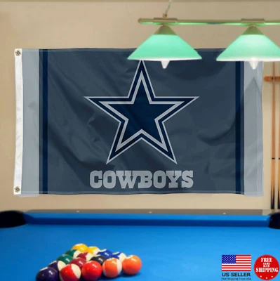 Casco Vaqueros 3x5 BANDERA Hombre Cueva Dallas Banner Nuevo EE. UU. Gris Foto 1 de 4