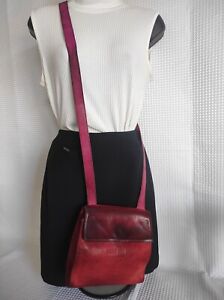 Goldpfeil Burgundy Leather Bag German Luxury handbag Crossbody Vintage Sale!