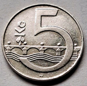 Tschechische Rep. 5 Kronen 1993, vernickelter Stahl, vz - Bild 1 von 2