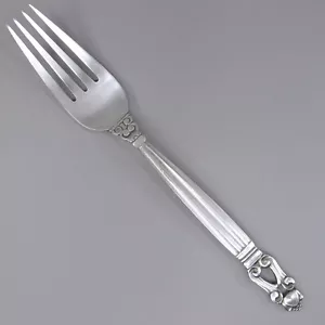 ACORN by GEORG JENSEN 7 3/8" Dinner Gabel(en) ~ 60g Dänemark Sterling kein Monogramm - Bild 1 von 3