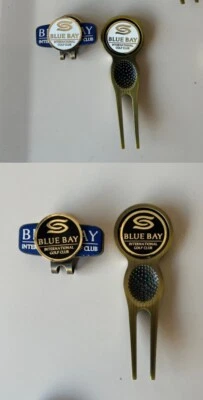 BLUE BAY GOLF BALL MARKER PACKS, QUALITY ITEM, ADD A DIVOT TOOL OR HAT CLIP.