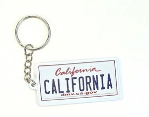 California License Plate Aluminum Ultra-Slim Souvenir Keychain 2.5"x1.25"x0.06" - Picture 1 of 1