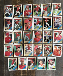 1988 Topps-29 CARDINALS cards-DAWLEY-FORD-CLARK-GIBSON-MUSIAL-PAGNOZZI-SMITH