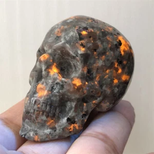 2'' Natural Yooperlite Carved skull Crystal skull Carving Yooperlite skull Gem - Bild 1 von 12