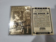 CAL RIPKEN JR. 23k Gold-1995 Bleachers-Ironman Card 13170 of 36000