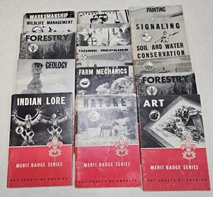 Vintage Boyscout Merit Books 1960's Lot Of 15 - Picture 1 of 5