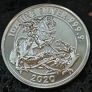 1oz Solid 0.999 Silver Valiant Coin 2020 British Royal Mint Queen Elizabeth II - Picture 1 of 2