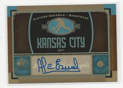 Alcides Escobar 2012 Upper Deck SP Signature Edition Auto Card Royals #KC-8 - Image 1 of 2