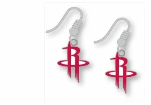 HOUSTON ROCKETS - LOGOTIPO DEL EQUIPO - PENDIENTES COLGANTES - TOTALMENTE NUEVOS - NBA-ER-015-18 - Imagen 1 de 1