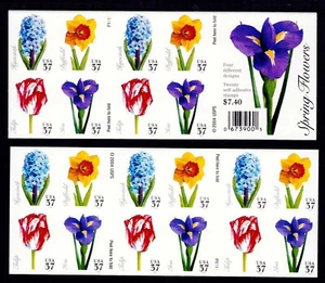 3900 - 3903 Frühlingsblumen Broschüre mit 20 37 ¢ Briefmarken 2005 postfrisch sehr guter Zustand - Bild 1 von 4